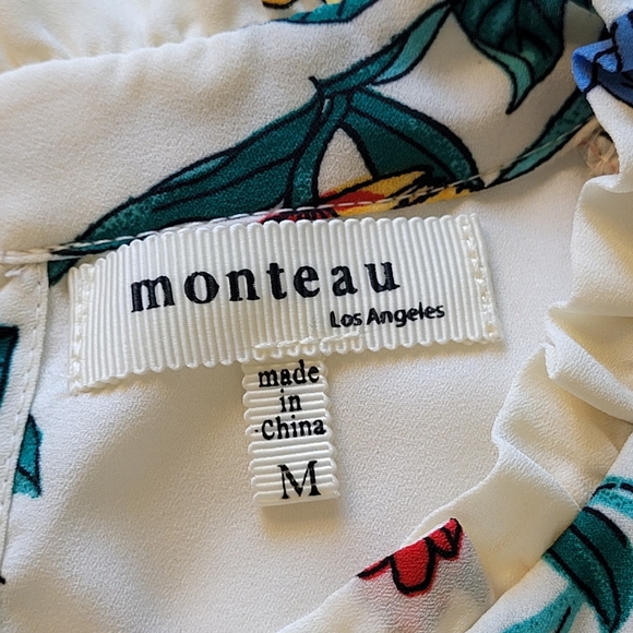 Monteau Floral Cold-shoulder Ruffle Top - Picture 8 of 16